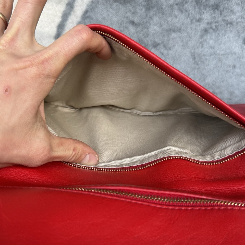 Tory Burch Red Bombe Reva Clutch - Picture 4 of 6